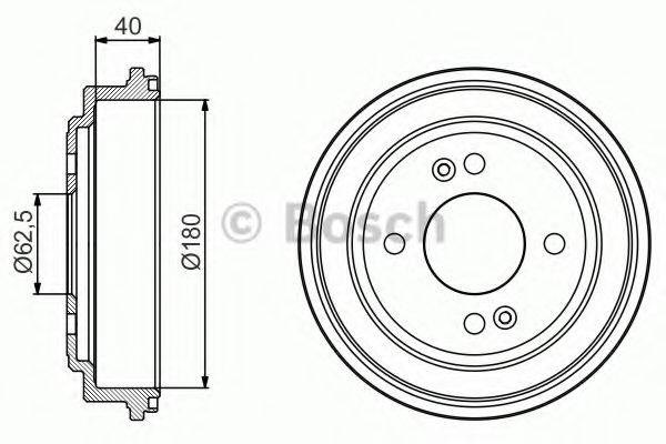 Барабан гальмівний задній 0986477216 BOSCH