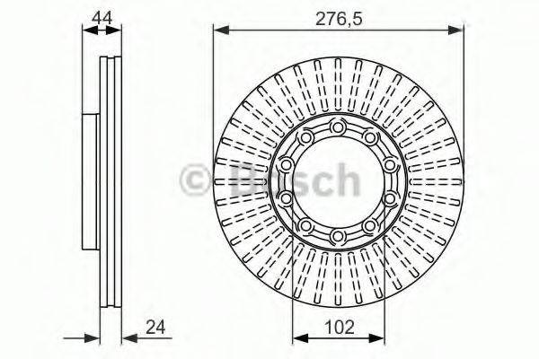 Диск гальмівний передній 0986479609 BOSCH