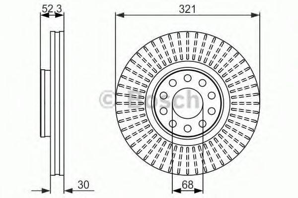 Гальмо дискове переднє 0986479690 BOSCH