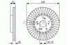 Диск переднього гальма 0986479744 BOSCH