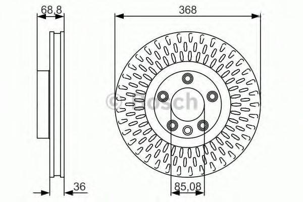 Диск переднього гальма 0986479A33 BOSCH