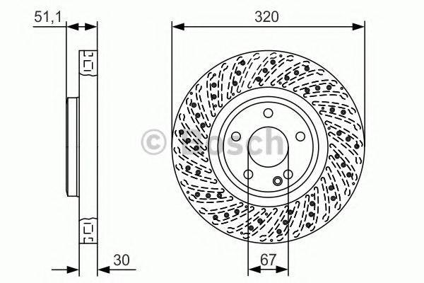 Гальмо дискове переднє 0986479A60 BOSCH