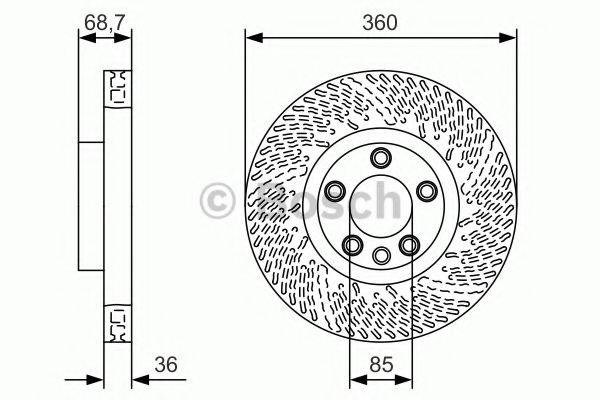 Гальмо дискове переднє 0986479B13 BOSCH