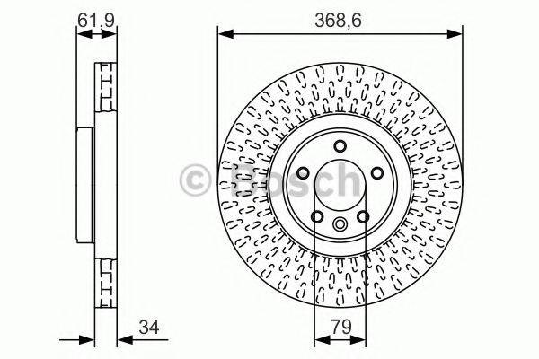 Диск переднього гальма 0986479B18 BOSCH
