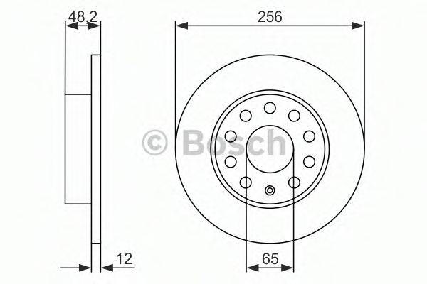 Диск заднього гальма 0986479B78 BOSCH