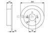 Диск гальмівний задній 0986479C03 BOSCH