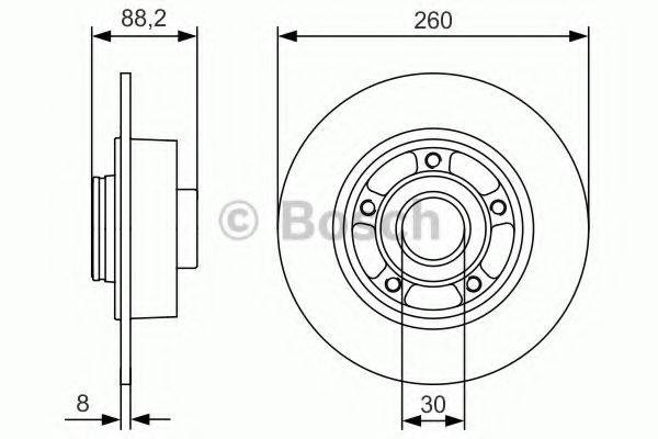 Дискові гальма 0986479C88 BOSCH