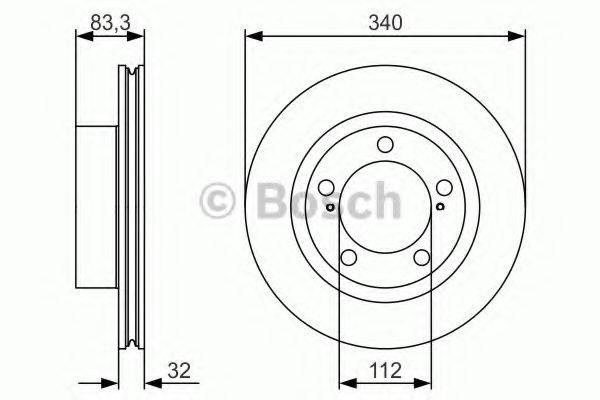 Диск переднього гальма 0986479R29 BOSCH