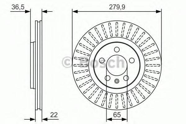 Гальмо дискове переднє 0986479R68 BOSCH