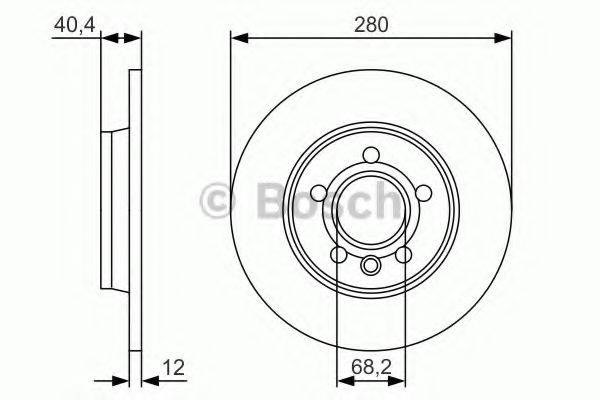 Диск заднього гальма 0986479R91 BOSCH