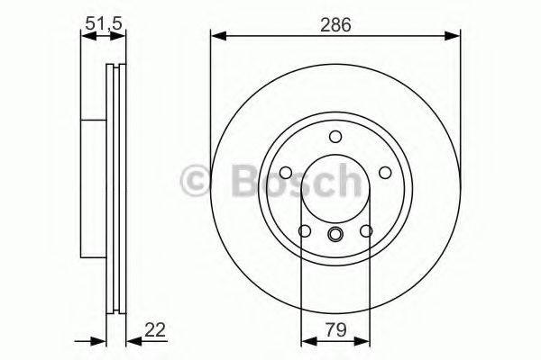 Диск гальмівний передній 0986479S10 BOSCH