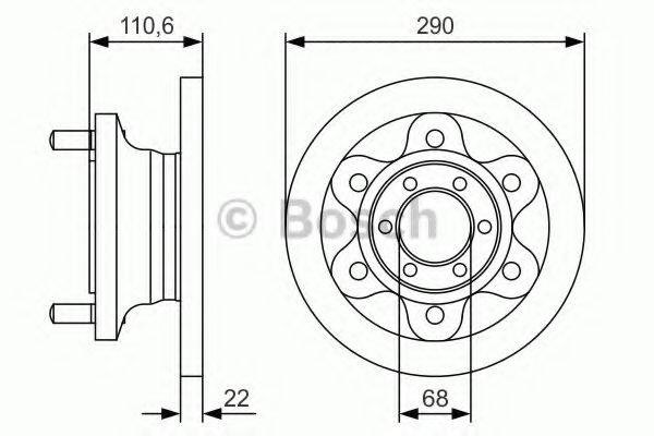 Диск переднього гальма 0986479S95 BOSCH