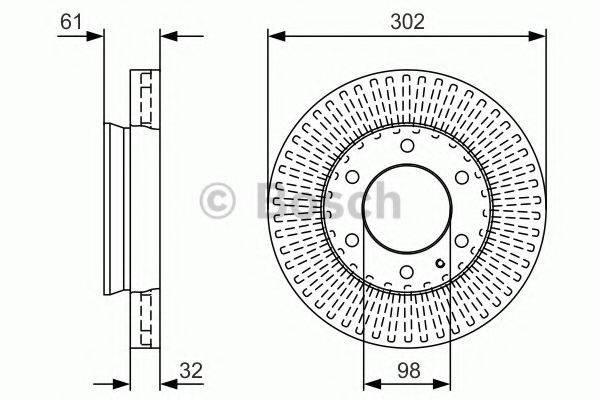 Диск переднього гальма 0986479V32 BOSCH