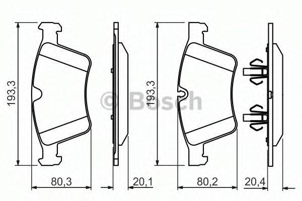 Колодки передні 0986494427 BOSCH