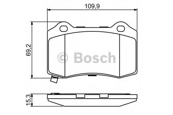 Bosch chrysler гальмівні колодки задн,300c 0986494708