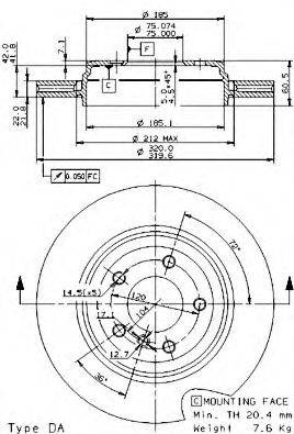 Дискові гальма 09959011 BREMBO