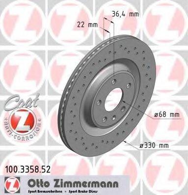 Задні дискові гальма 100335852 ZIMMERMANN