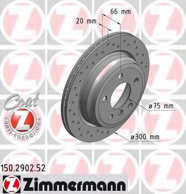 Диск гальмівний задній 150290252 ZIMMERMANN