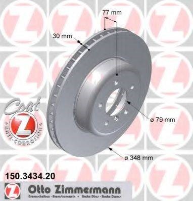 Диск переднього гальма 150343420 ZIMMERMANN