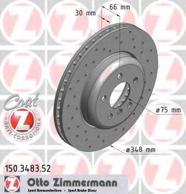 Гальмо дискове переднє 150348352 ZIMMERMANN