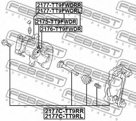 Скоба супорту заднього 2177CTT9RL FEBEST