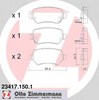 Колодки на гальмо задній дисковий 234171501 ZIMMERMANN
