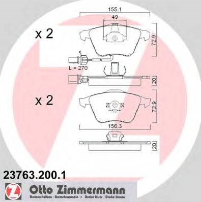 Колодки передні 237632001 ZIMMERMANN