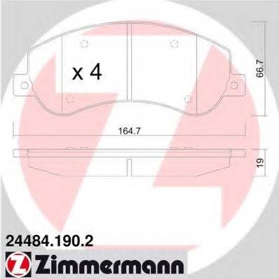 Колодки передні 244841902 ZIMMERMANN