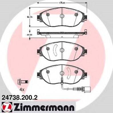 Колодки передні 247382002 ZIMMERMANN