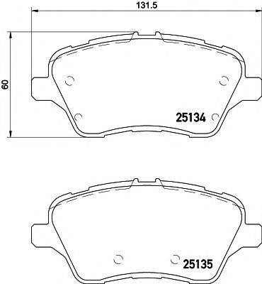 Передні гальмівні колодки 2513402 TEXTAR
