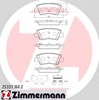 Комплект задніх колодок 253371602 ZIMMERMANN