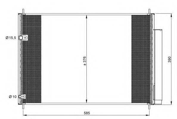 Трубопроводи і радіатор кондиціонера 35839 NRF