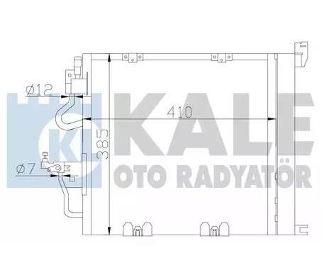 Радиатор кондиционера opel astra h, astra h gtc, astra classic (393600) kale oto radyator 393600