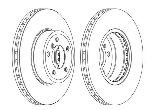 Диск переднього гальма 562397JC1 BENDIX