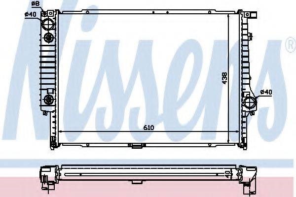Радіатор охолодження двигуна 60597A NISSENS