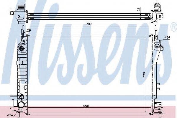 Радіатор охолодження 63023A NISSENS