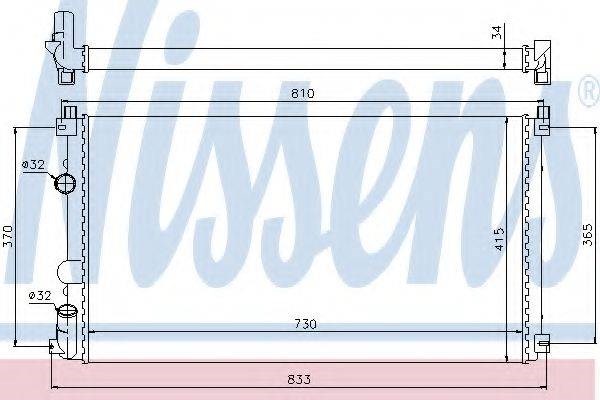 Радіатор охолодження двигуна 63819 NISSENS