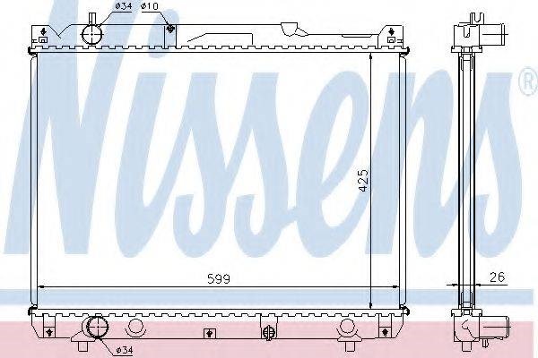 Радіатор водяний 64196A NISSENS