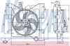 Дифузор радіатора охолодження, в зборі з двигуном і крильчаткою 85316 NISSENS
