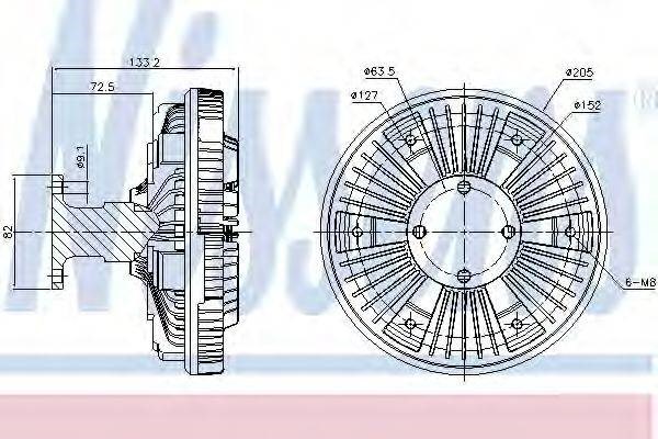 Термомуфти охолодження радіатора 86035 NISSENS