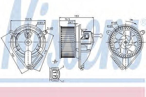 Вентилятор грубки 87095 NISSENS
