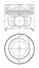 Поршень в комплекті на 1 циліндр, STD 8712340040 NURAL