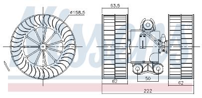 Моторчик пічки 87212 NISSENS