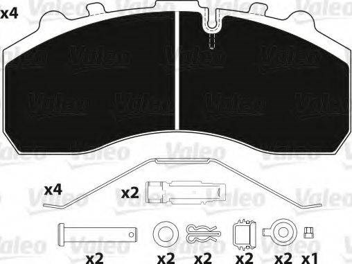 Задні колодки 882200 VALEO