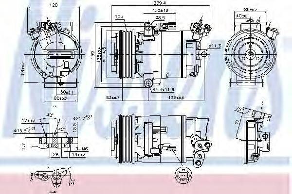 Компресор кондиціонера 890015 NISSENS