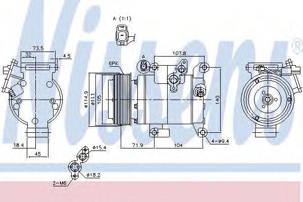 Компресор кліматичної установки 890045 NISSENS
