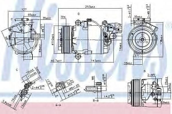 Насос кондиціонера 890071 NISSENS