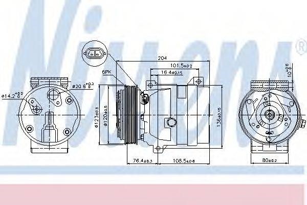 Компресор кліматичної установки 89063 NISSENS
