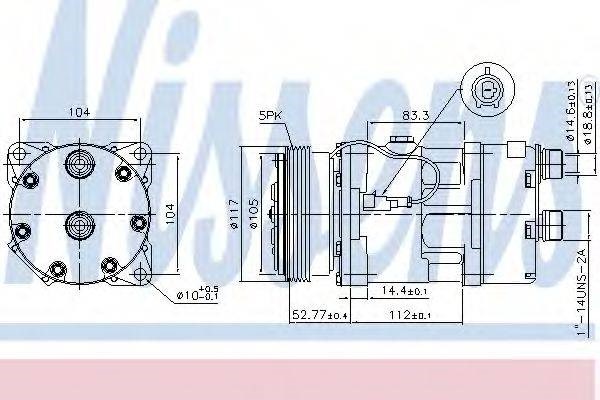 Компресор кліматичної установки 89123 NISSENS