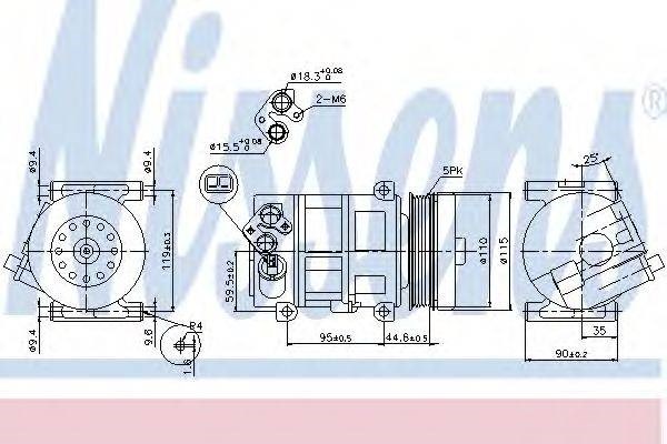 Компресор холодоагенту 89202 NISSENS